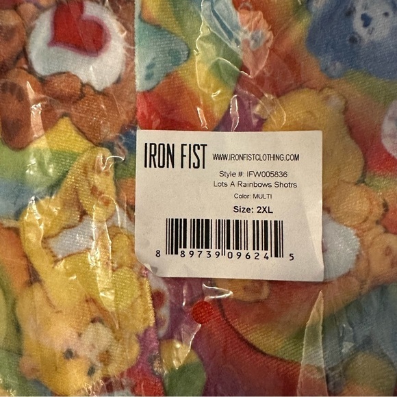 Iron Fist Rainbow Care Bear Halter Tank & Shorts Set NWT Size 2XL - Picture 14 of 14